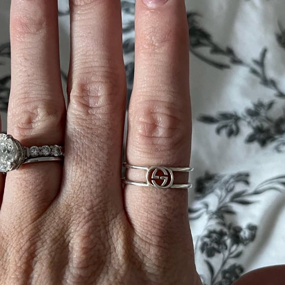 Gucci Interlocking G Silver Ring size 6 - Picture 2 of 4